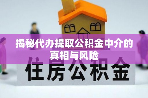 桐柏揭秘代办提取公积金中介的真相与风险