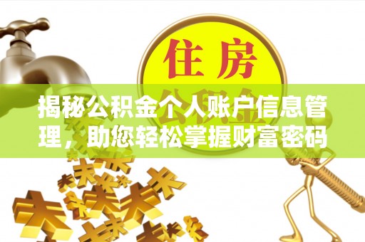 桐柏揭秘公积金个人账户信息管理，助您轻松掌握财富密码