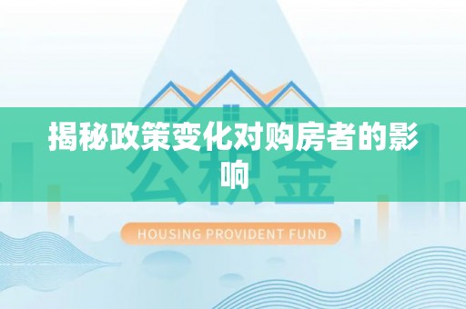 桐柏揭秘政策变化对购房者的影响