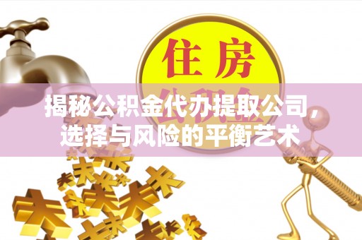 桐柏揭秘公积金代办提取公司，选择与风险的平衡艺术